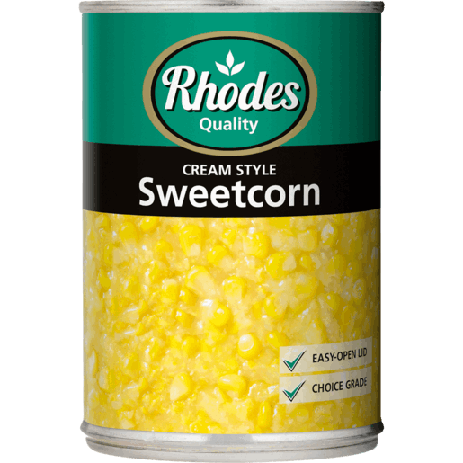 RHODES QUALITY Cream Style Sweetcorn 410g x 12 Carton