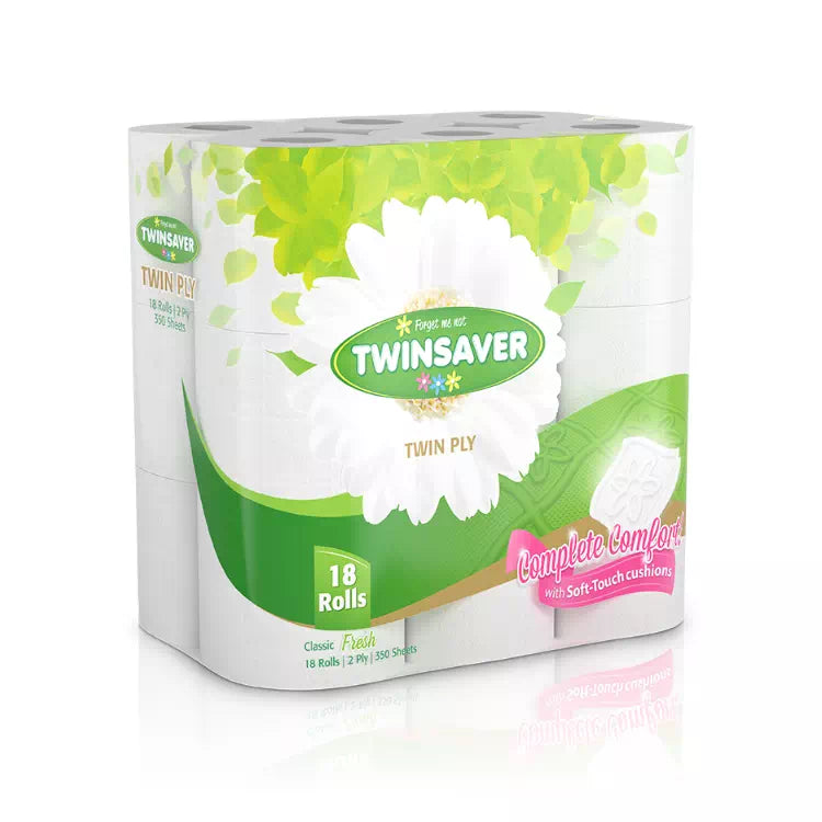 Twin Saver Toilet Paper 2 Ply 18 Pack