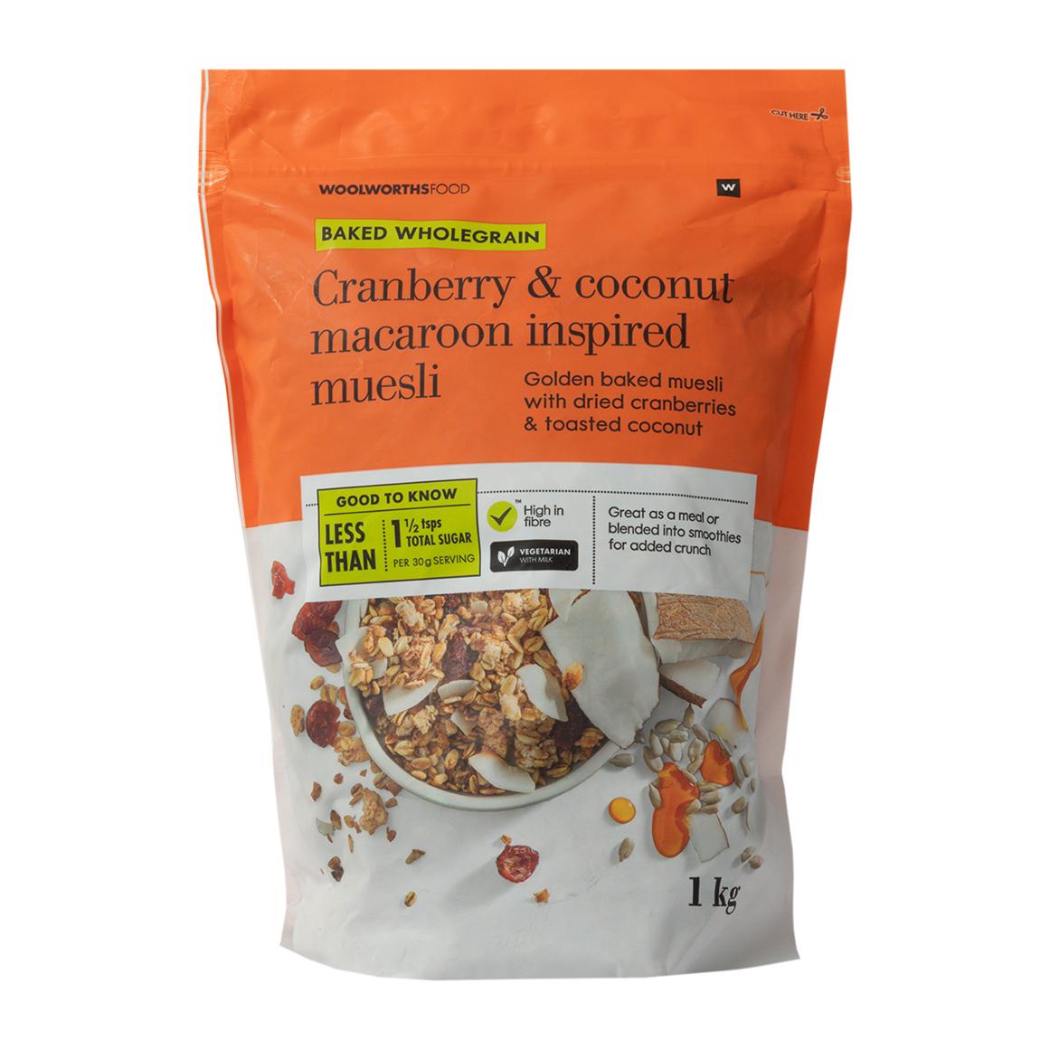Woolworths Food Muesli Baked with Coconut Shavings 1 kg