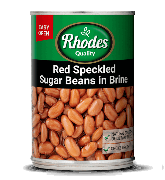 RHODES QUALITY Red Speckled Sugar Beans 425g x 12 Carton