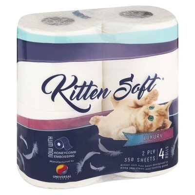 Kitten Soft Toilet Paper 4 Pack 2 Ply