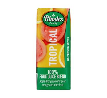 RHODES QUALITY Rhodes 100% Fruit Juice 200ml x 24 Carton